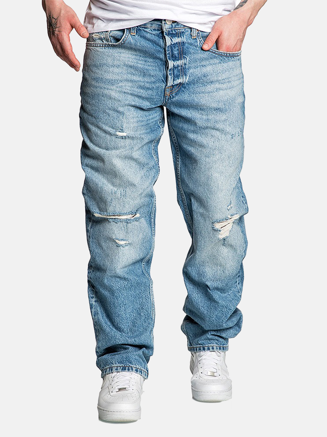 Loose Fit Baggy Jeans mit Used Look – A&S Loose Fit Baggy Jeans mit Used Look – A&S
