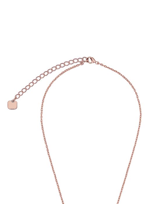Anely ANELY Filigrane Halskette mit Ringanhänger – Roségold, Bild 3