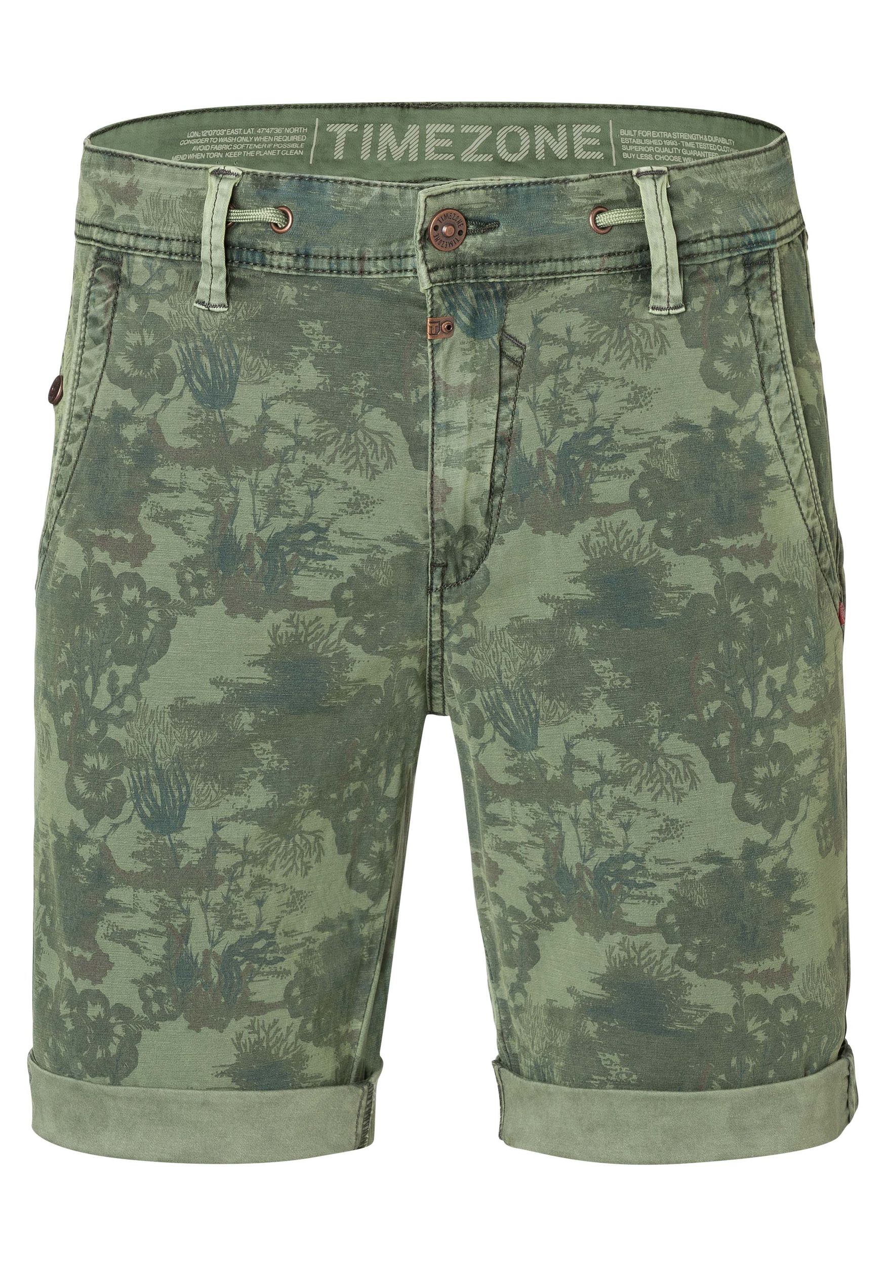 TIMEZONE-Gmb_SS25_4400_24-10064-10-1180.jpg Gemusterte Bermuda Shorts mit Design
