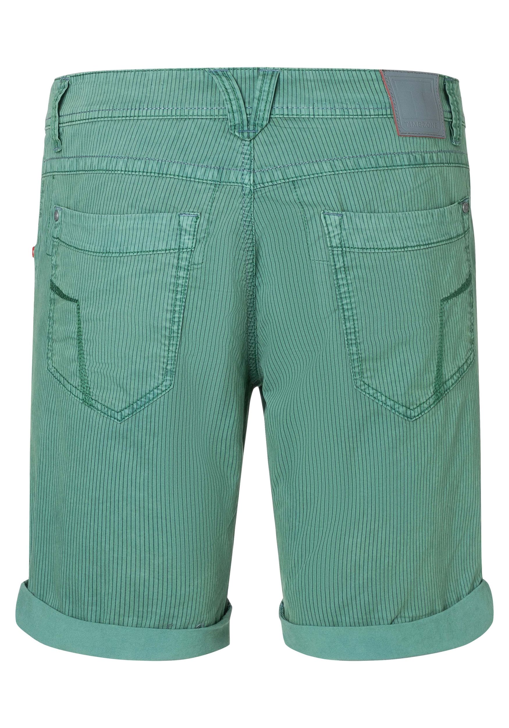 TIMEZONE-Gmb_SS25_4726_24-10066-10-1215_2.jpg Gestreifte Bermuda Shorts mit Taschen und Gürtelschlaufen
