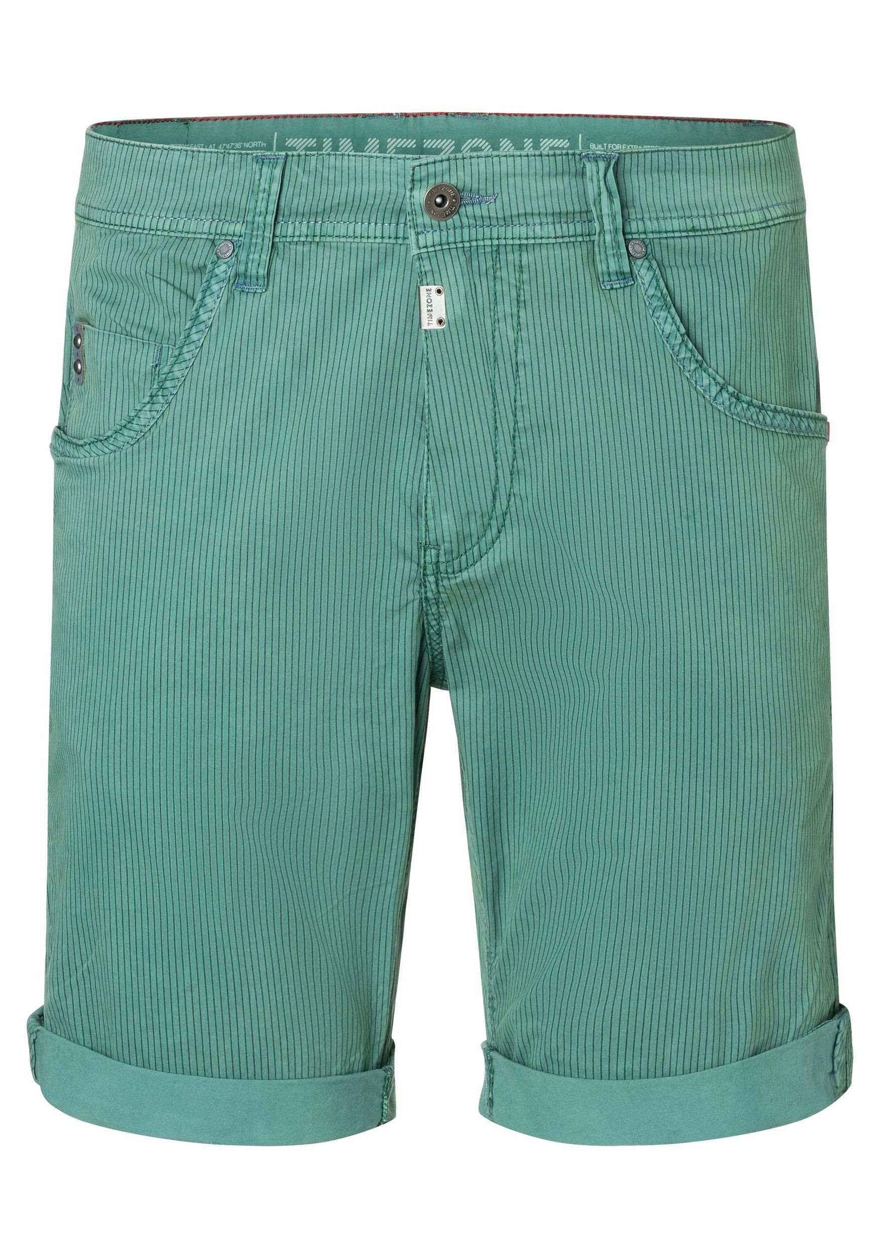 TIMEZONE-Gmb_SS25_4726_24-10066-10-1215.jpg Gestreifte Bermuda Shorts mit Taschen und Gürtelschlaufen