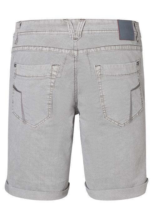 Timezone Timezone Gestreifte Bermuda Shorts mit Taschen und – Grau, Bild 4