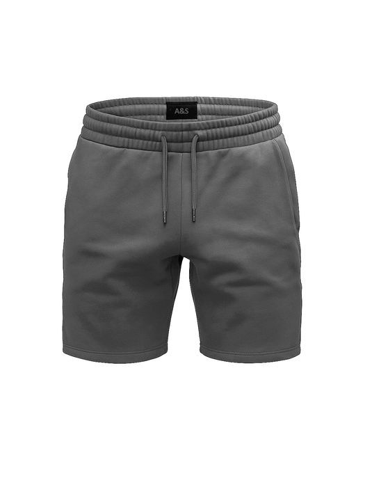 EGOMAXX Bequeme Sweatshorts mit elastischem Bund, Farbe: Dunkelgrau