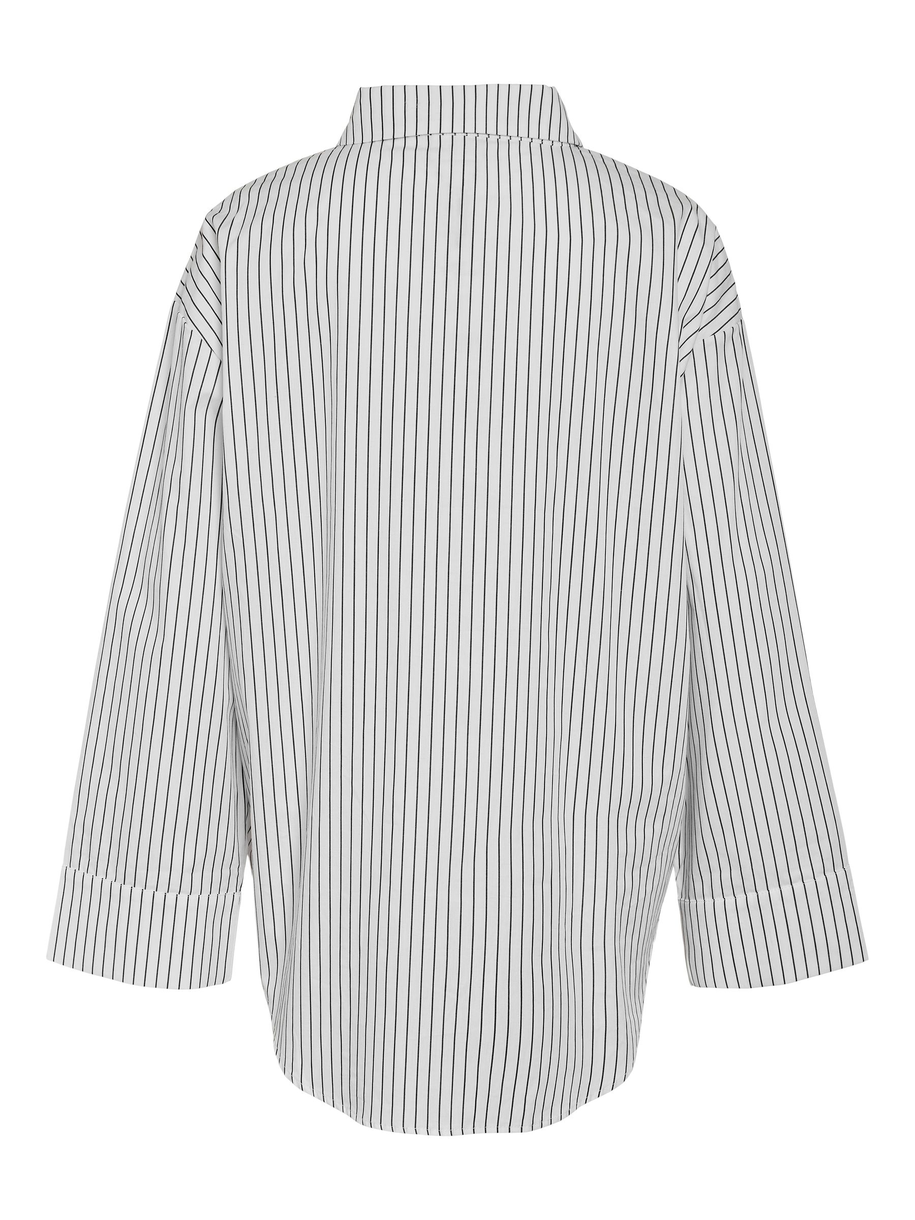 NOISY-MAY_All-year_4793706_27034821_2.jpg Gestreifte Hemd Bluse mit Knopfleiste und Brusttaschen