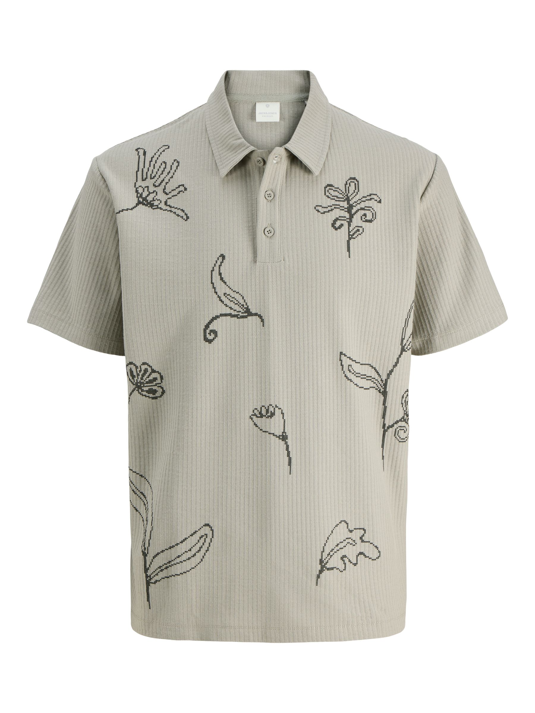 JACK&JONES_Springsummer_4869490_12286326.jpg Feinstrick Poloshirt mit Botanik-Stickerei Kurzarm