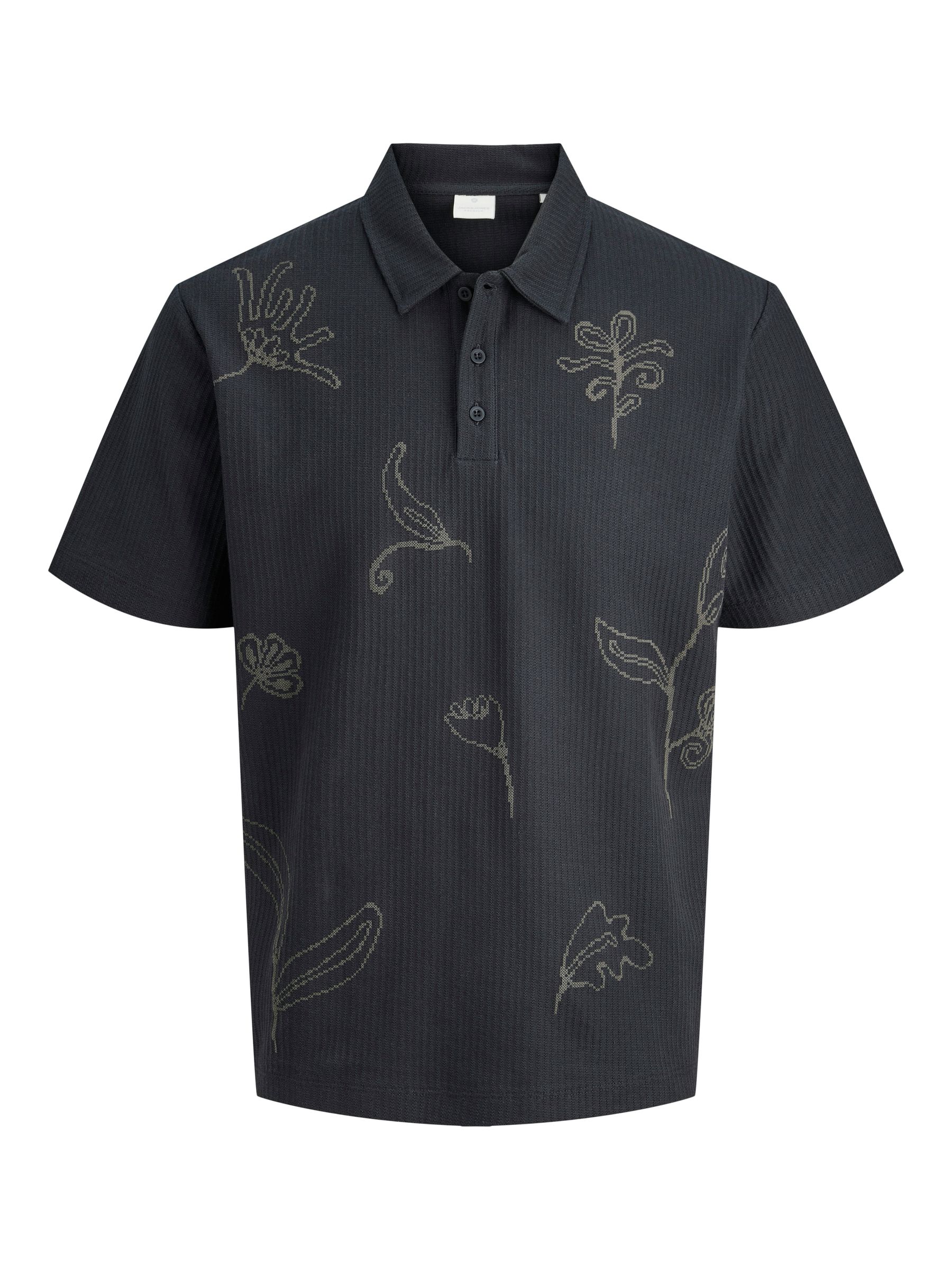 JACK&JONES_Springsummer_4869492_12286326.jpg Feinstrick Poloshirt mit Botanik-Stickerei Kurzarm