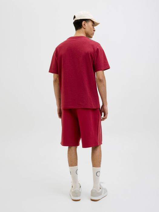 Jack & Jones Sportliche Shorts mit elastischem Bund und Kordelzug – Rot, Bild 4