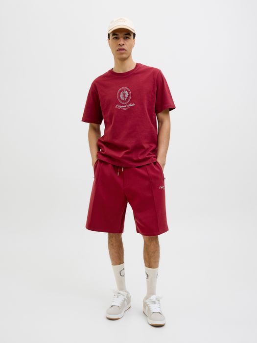 Jack & Jones Sportliche Shorts mit elastischem Bund und Kordelzug – Rot, Bild 6