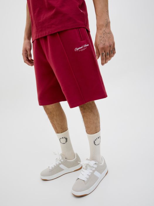 Jack & Jones Sportliche Shorts mit elastischem Bund und Kordelzug – Rot, Bild 8