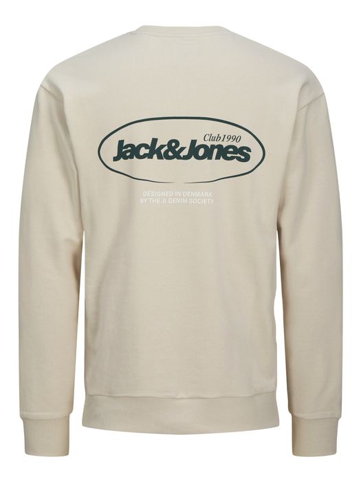 Jack & Jones JACK & JONES Sweater Pullover mit Rundhals und Logo-Prints – Sand, Bild 3