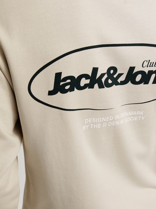 Jack & Jones JACK & JONES Sweater Pullover mit Rundhals und Logo-Prints – Sand, Bild 5