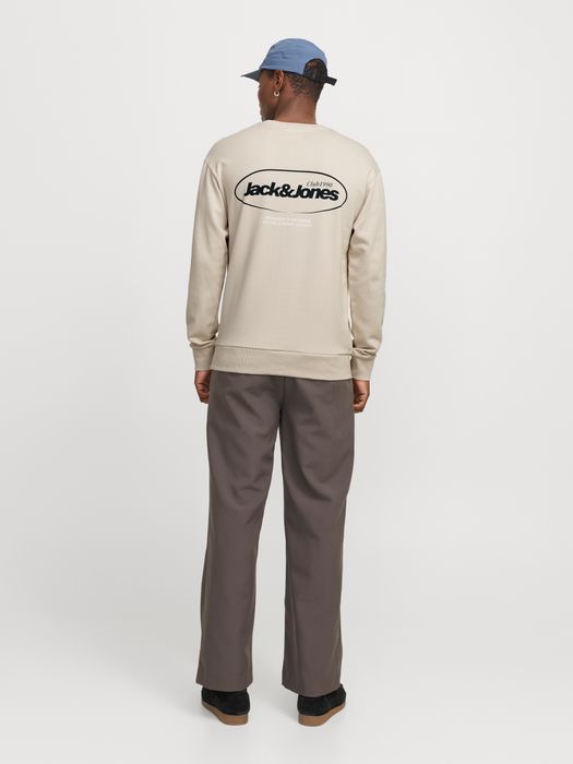 Jack & Jones JACK & JONES Sweater Pullover mit Rundhals und Logo-Prints – Sand, Bild 4