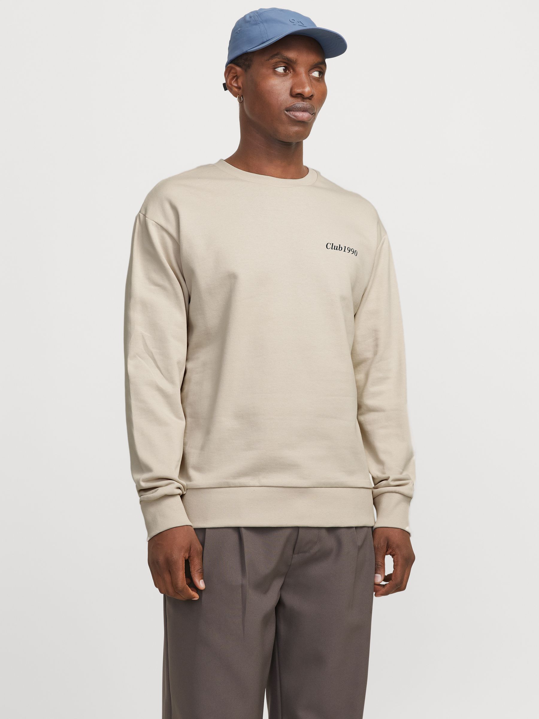 Jack & Jones JACK & JONES Sweater Pullover mit Rundhals und Logo-Prints – Sand, Bild 2