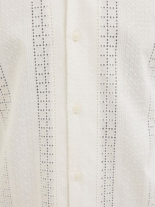 Jack & Jones JACK & JONES Gestepptes Kurzarmhemd mit Karomuster und Knöpfen – Weiß, Bild 4