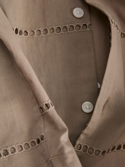 Jack & Jones JACK & JONES Gestepptes Kurzarmhemd mit Karomuster und Knöpfen – Braun, Bild 3