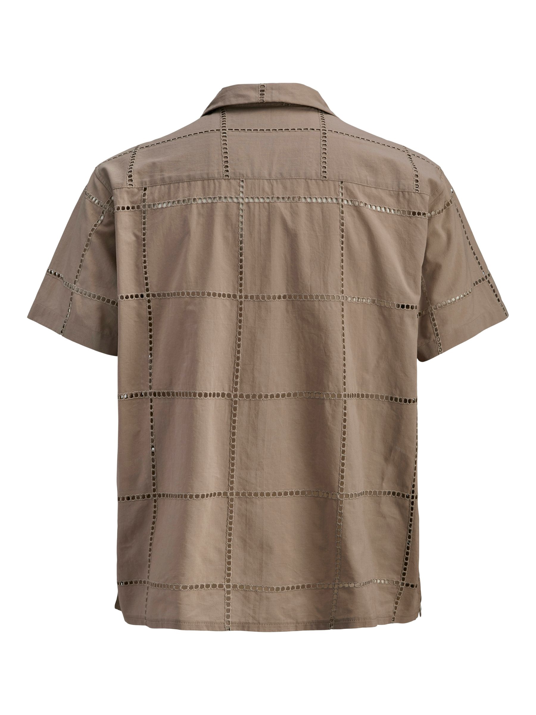 Jack & Jones JACK & JONES Gestepptes Kurzarmhemd mit Karomuster und Knöpfen – Braun, Bild 2