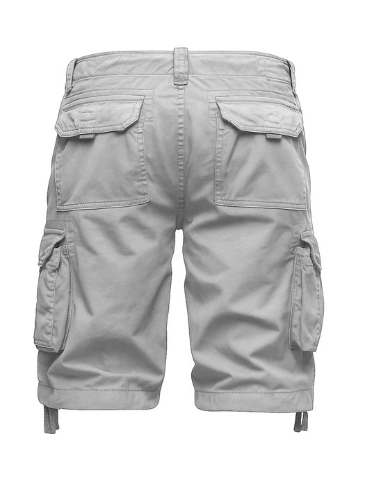 Egomaxx EGOMAXX Bequeme Cargo Shorts Bermuda Chino – Hellgrau, Bild 3