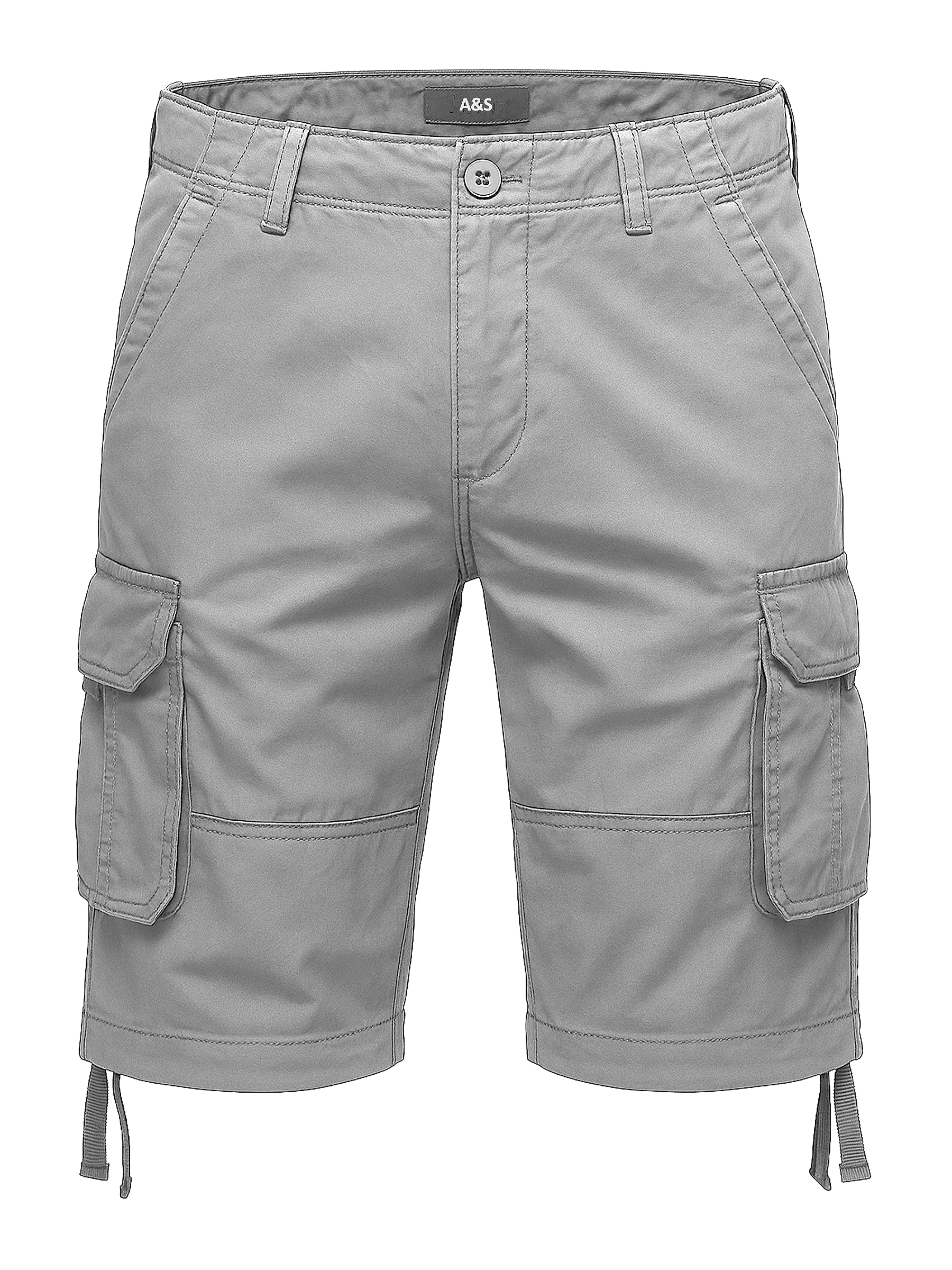 Egomaxx EGOMAXX Bequeme Cargo Shorts Bermuda Chino – Hellgrau, Bild 1