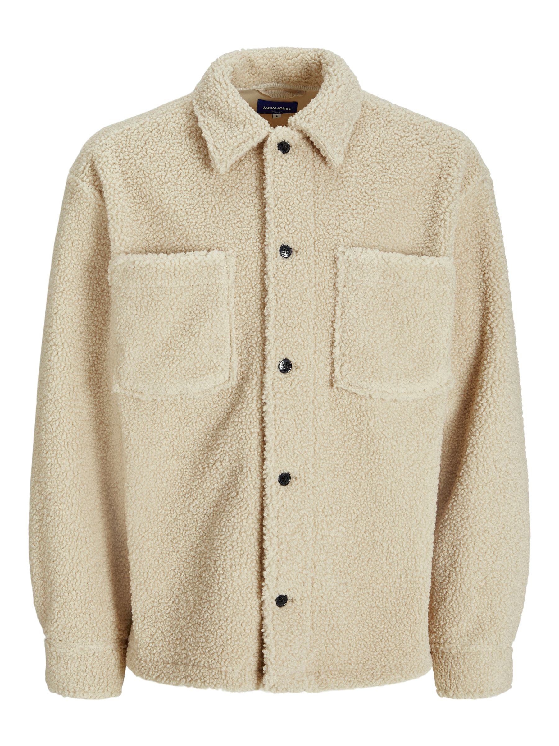 JACK&JONES_FallWinter2024_4618065_12266269.jpg Geknöpftes Sherpa Hemd Jacke mit Karomuster und Taschen