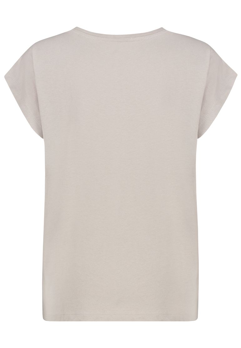 Fresh Made T-Shirt mit Blumenmotiv und inspirierendem Text – Beige, Bild 2