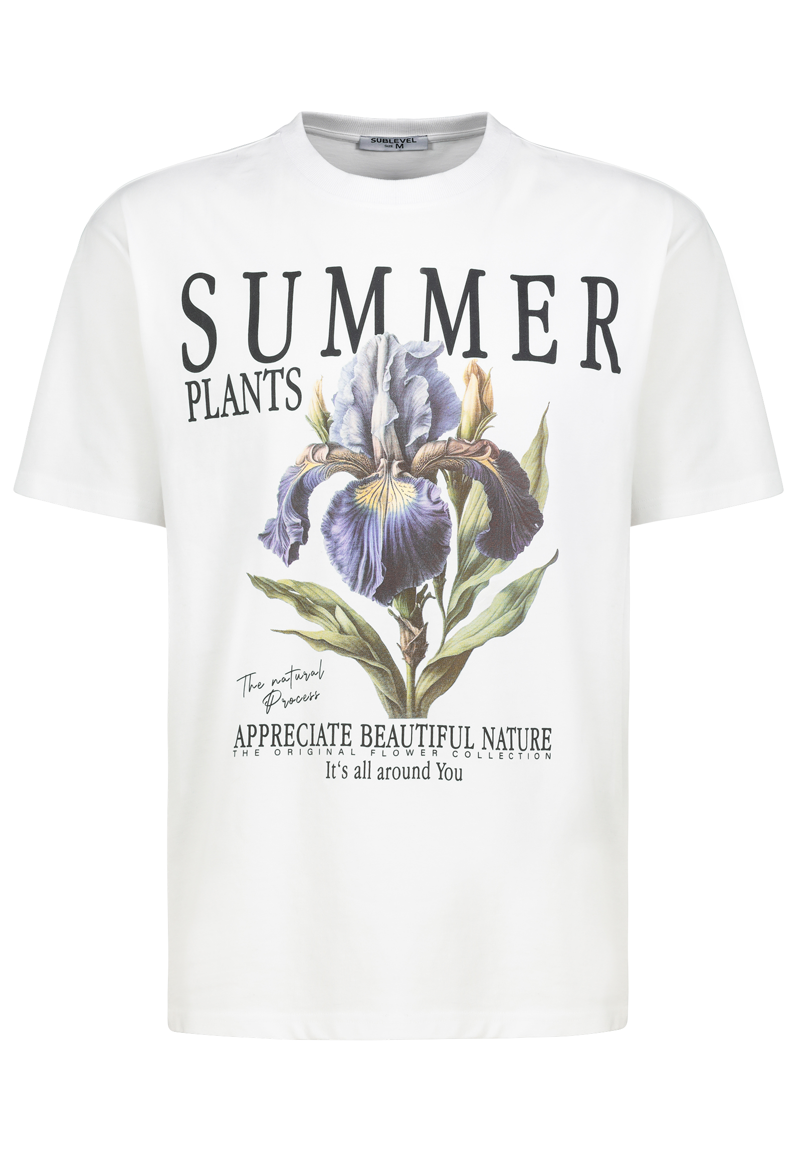 Authentic-St_251_22000_H12078AH22534B.jpg Rundhals T-Shirt mit Blumendruck und Motivation