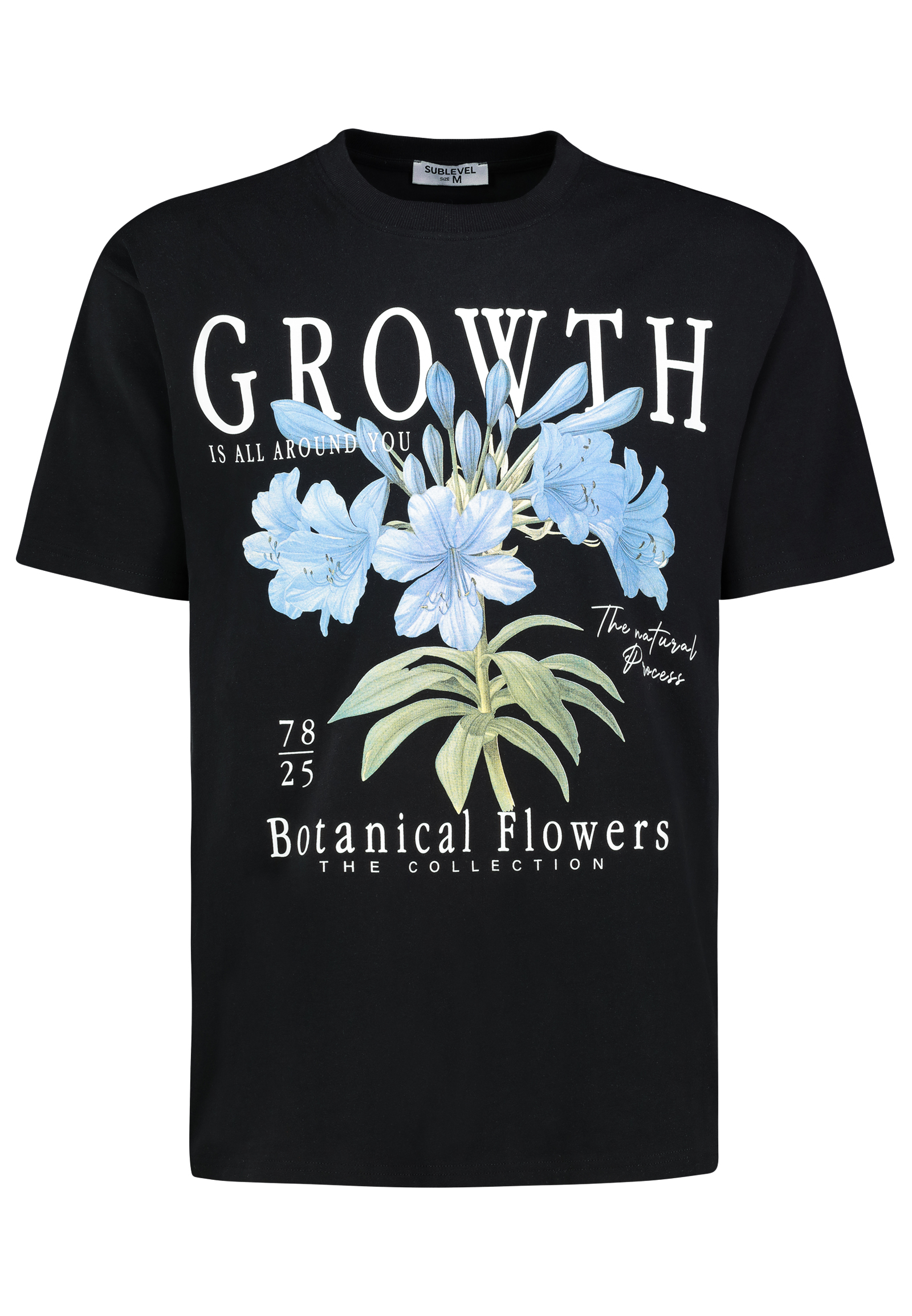 Authentic-St_251_24000_H12078AH22534B.jpg Rundhals T-Shirt mit Blumendruck und Motivation