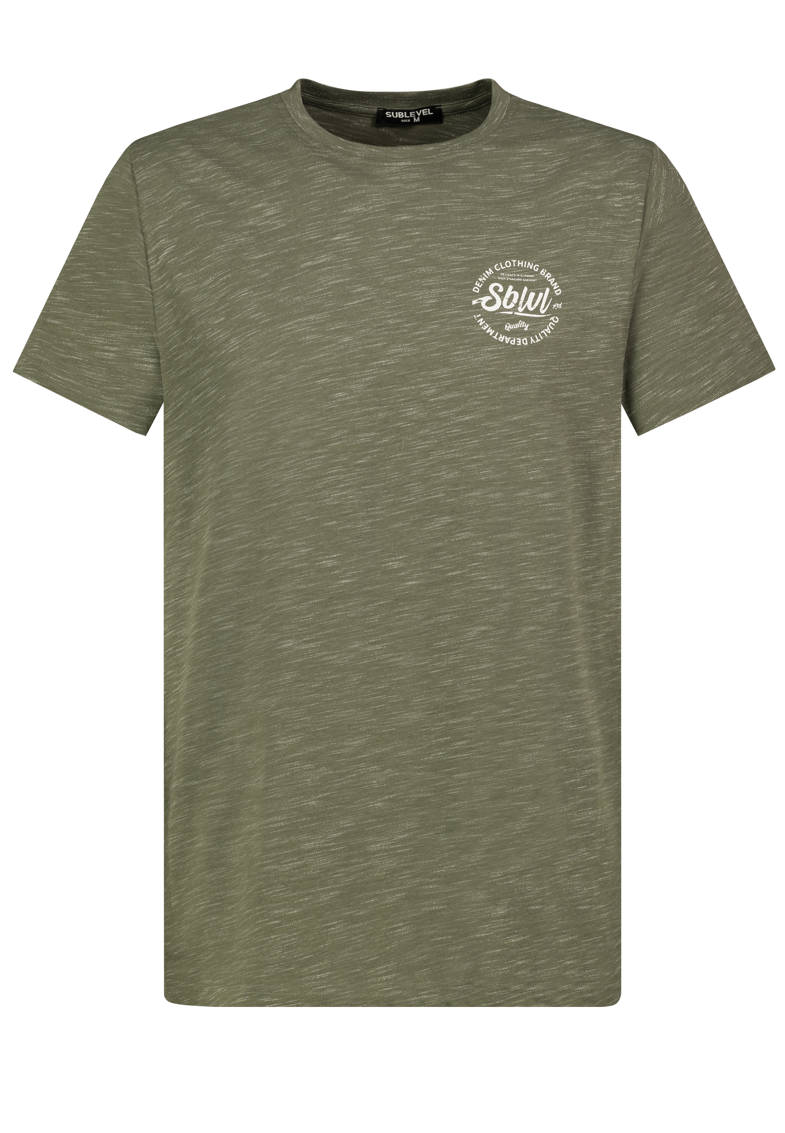 Authentic-St_251_12300_H16133M22526D.jpg Meliertes T-Shirt mit Rundhals und Print