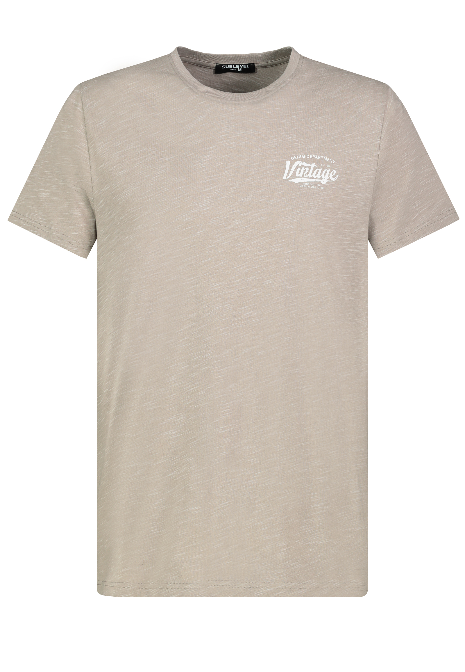 Authentic-St_251_20400_H16133M22526D.jpg Meliertes T-Shirt mit Rundhals und Print