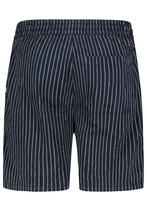 Sublevel Trendige Gestreifte Shorts mit Kordelzug und Taschen, Farbe: Blau