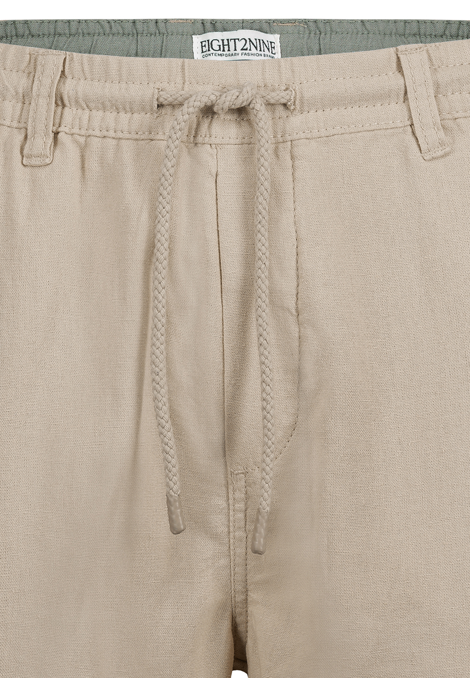 Legere Leinen Bermuda Shorts Elastische Taille Legere Leinen Bermuda Shorts Elastische Taille