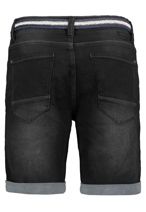 Sublevel Sublevel Bermuda Shorts Jeans Gürtel Eingrifftaschen Modisch – Schwarz, Bild 3