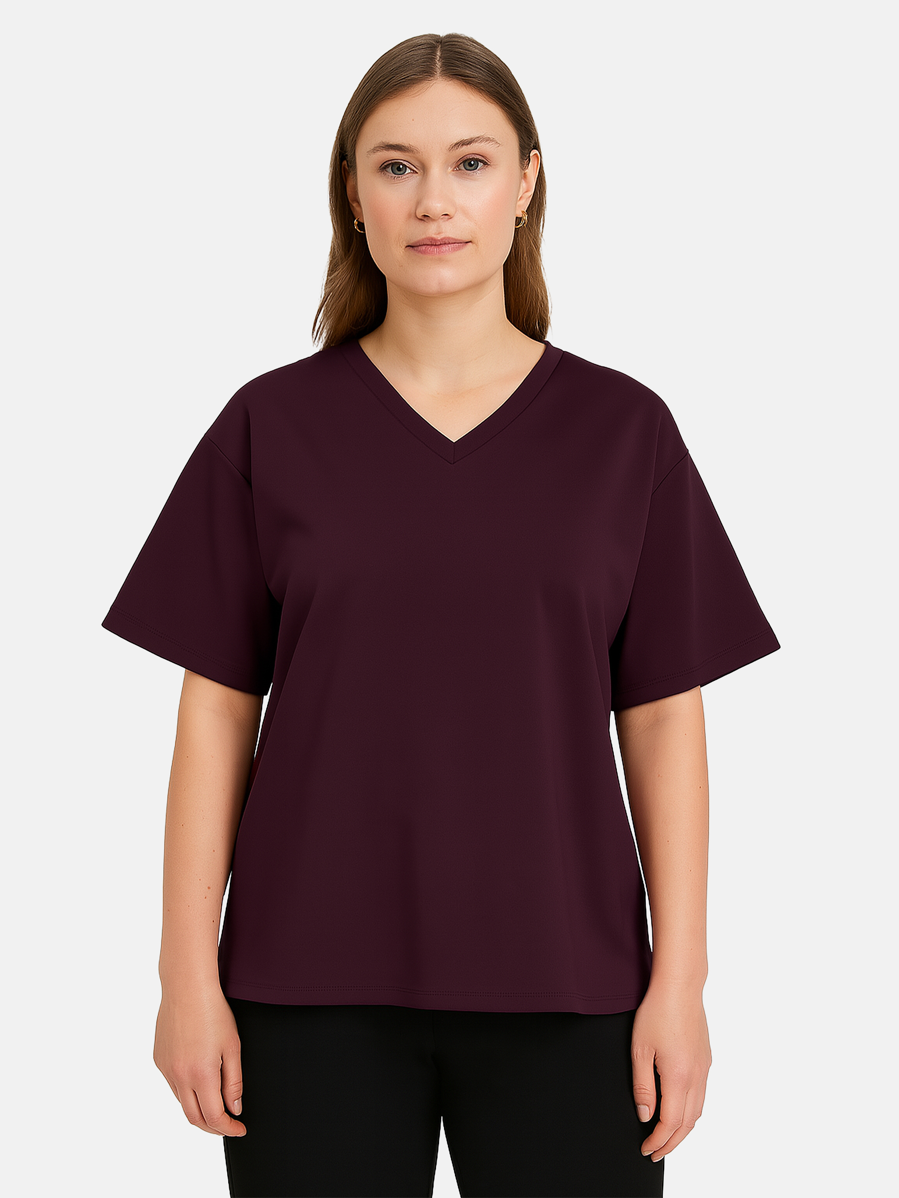 V-Ausschnitt T-Shirt mit kurzen Ärmeln V-Ausschnitt T-Shirt mit kurzen Ärmeln