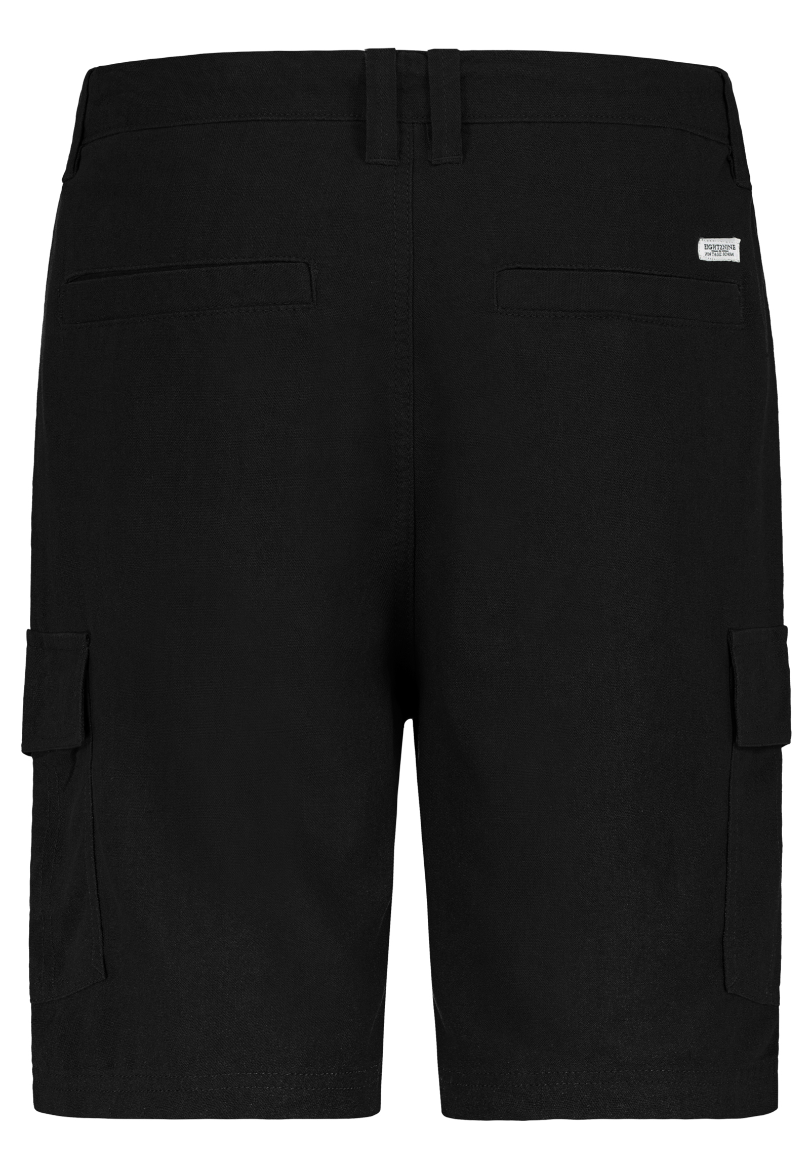 Eight 2 Nine Cargo-Bermuda mit Kordelzug und viel Stauraum – Schwarz, Bild 2
