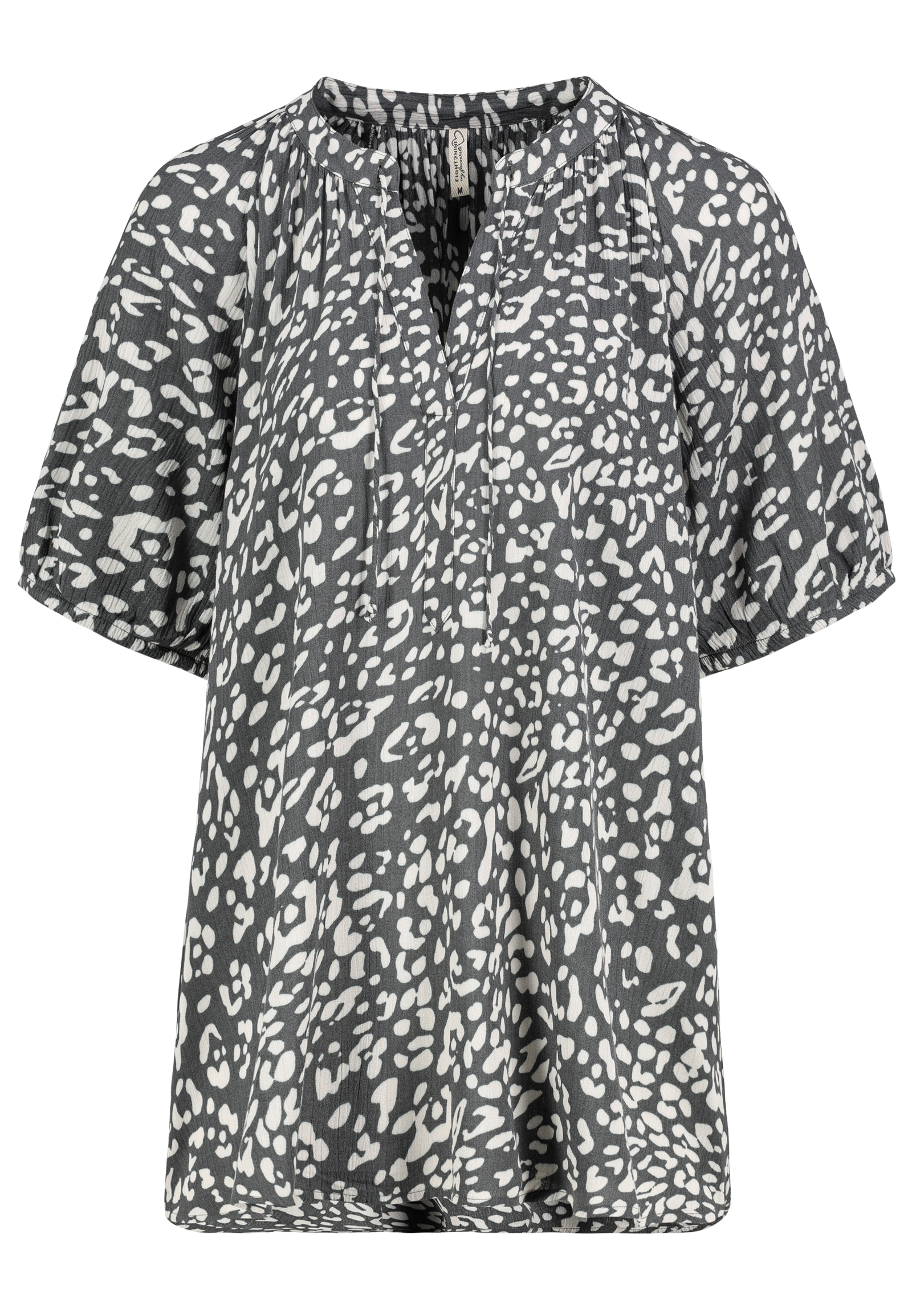 Authentic-St_251_23400_D71024M11234B.jpg Leo Bluse mit Allover-Print und V-Neck Viskose