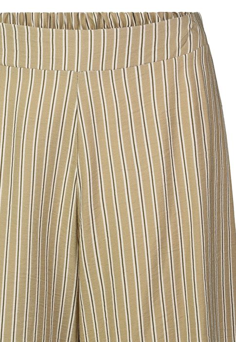 Sublevel Gestreifte Palazzohose mit weitem Beinschnitt – Grün, Bild 3