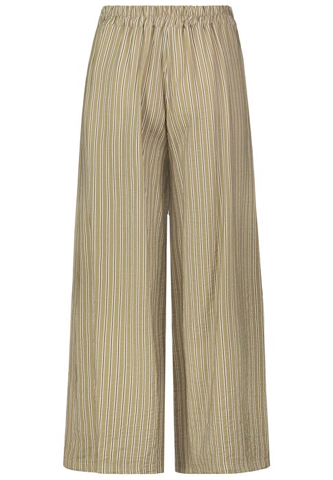 Sublevel Gestreifte Palazzohose mit weitem Beinschnitt – Grün, Bild 6