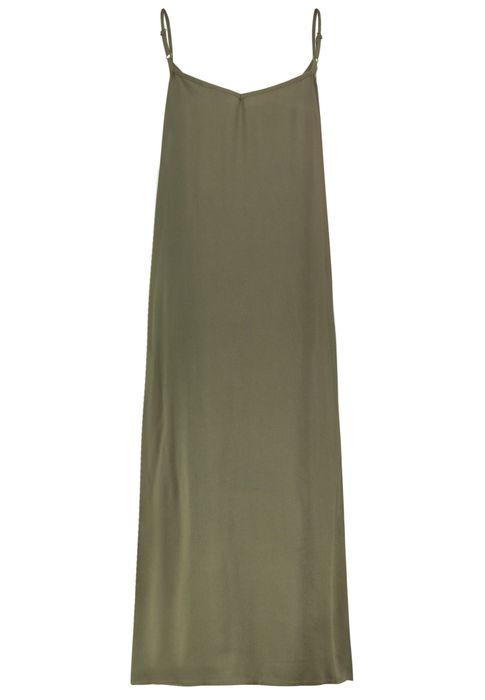 EIGHT 2 NINE Sommerkleid mit Spaghettiträgern und geradem Schnitt, Farbe: Grün