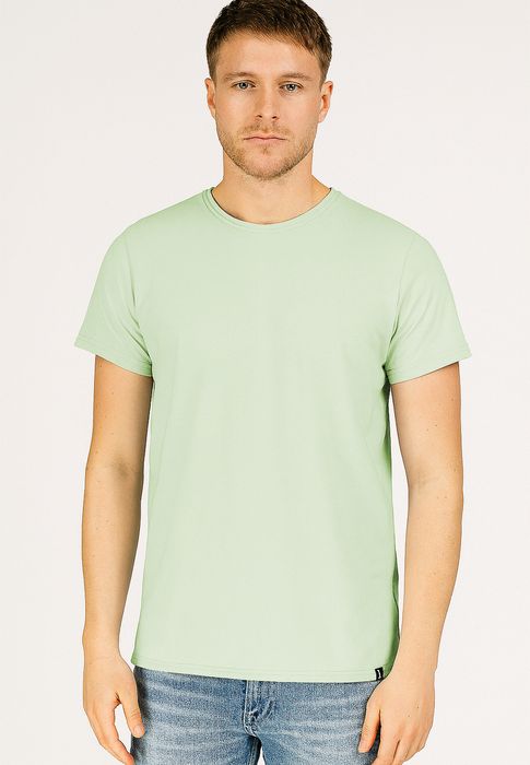 Urban Surface Urban Surface T-Shirt 2er Set mit Rundhals und Rollkante – Hellgrün, Bild 3