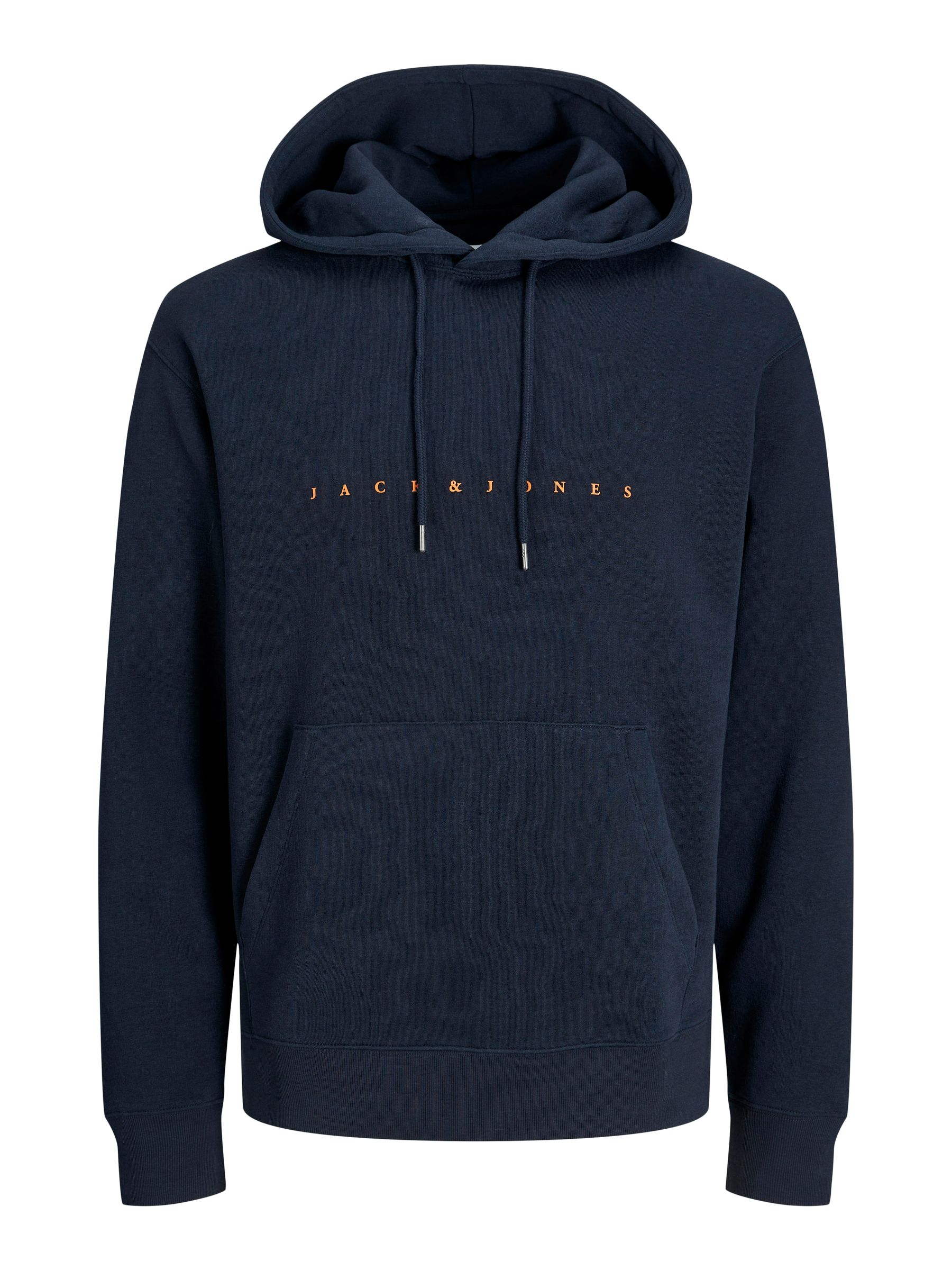 JACK&JONES_FallWinter2023_4238415_12233972.jpg Bequemer Kapuzenpullover mit dezentem Schriftzug Robust