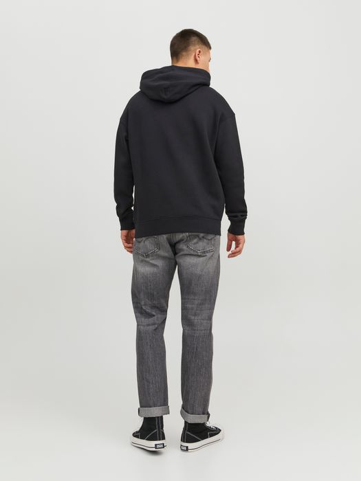 Jack & Jones Bequemer Kapuzenpullover mit dezentem Schriftzug Robust – Schwarz, Bild 5