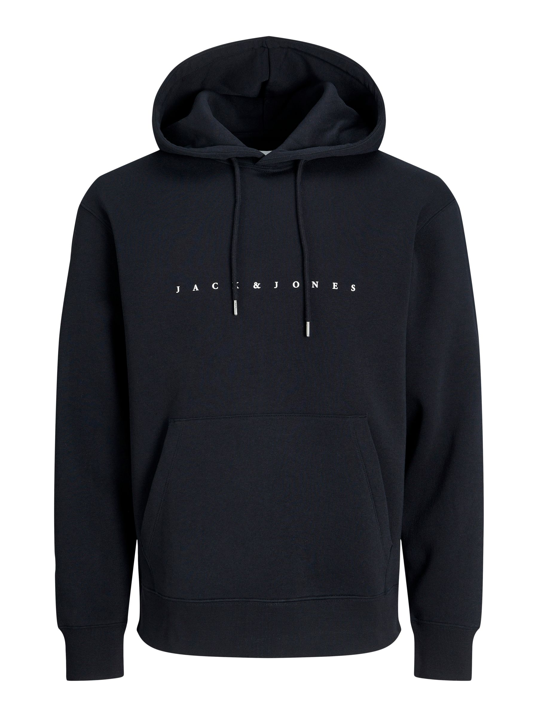 Jack & Jones Bequemer Kapuzenpullover mit dezentem Schriftzug Robust – Schwarz, Bild 1