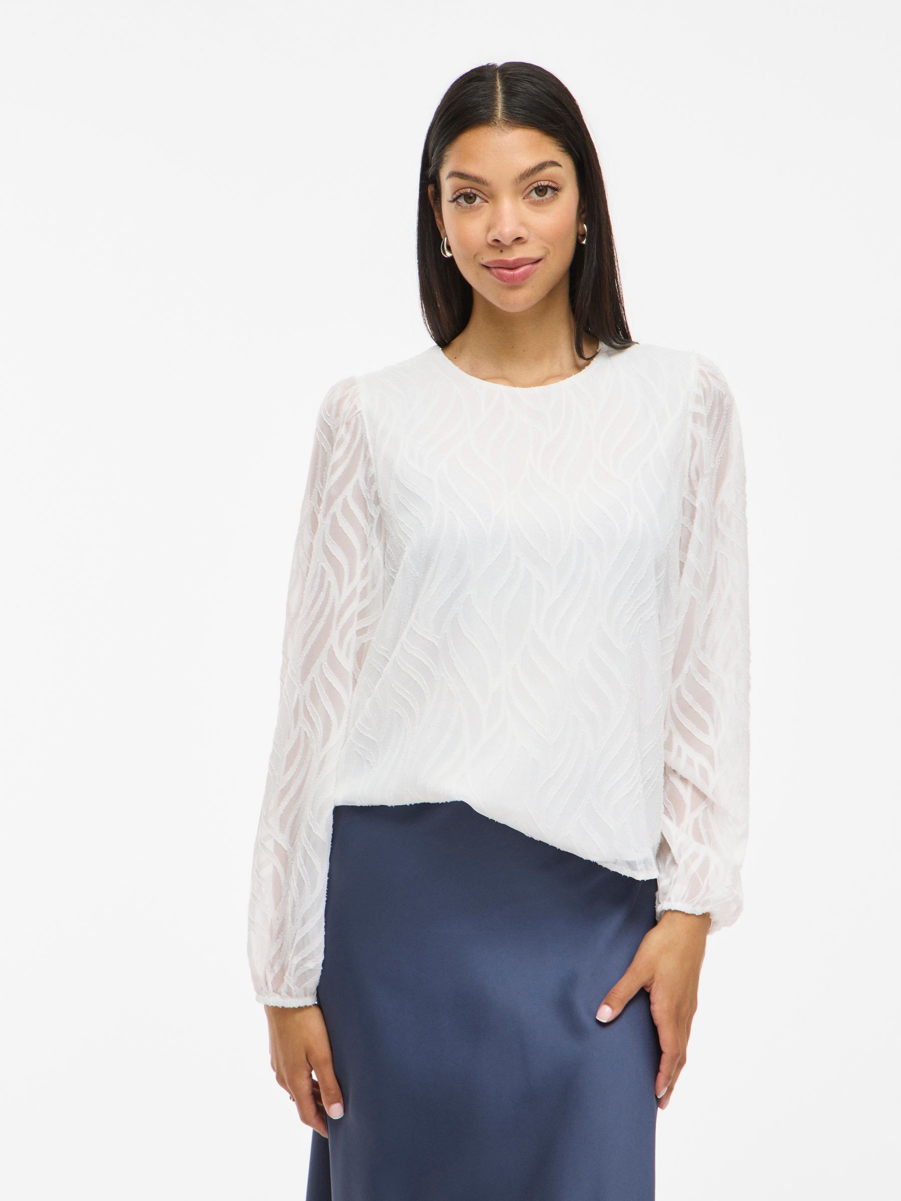 14107406_4786218_3.jpg Edle Langarm Bluse mit transparenten Ärmeln