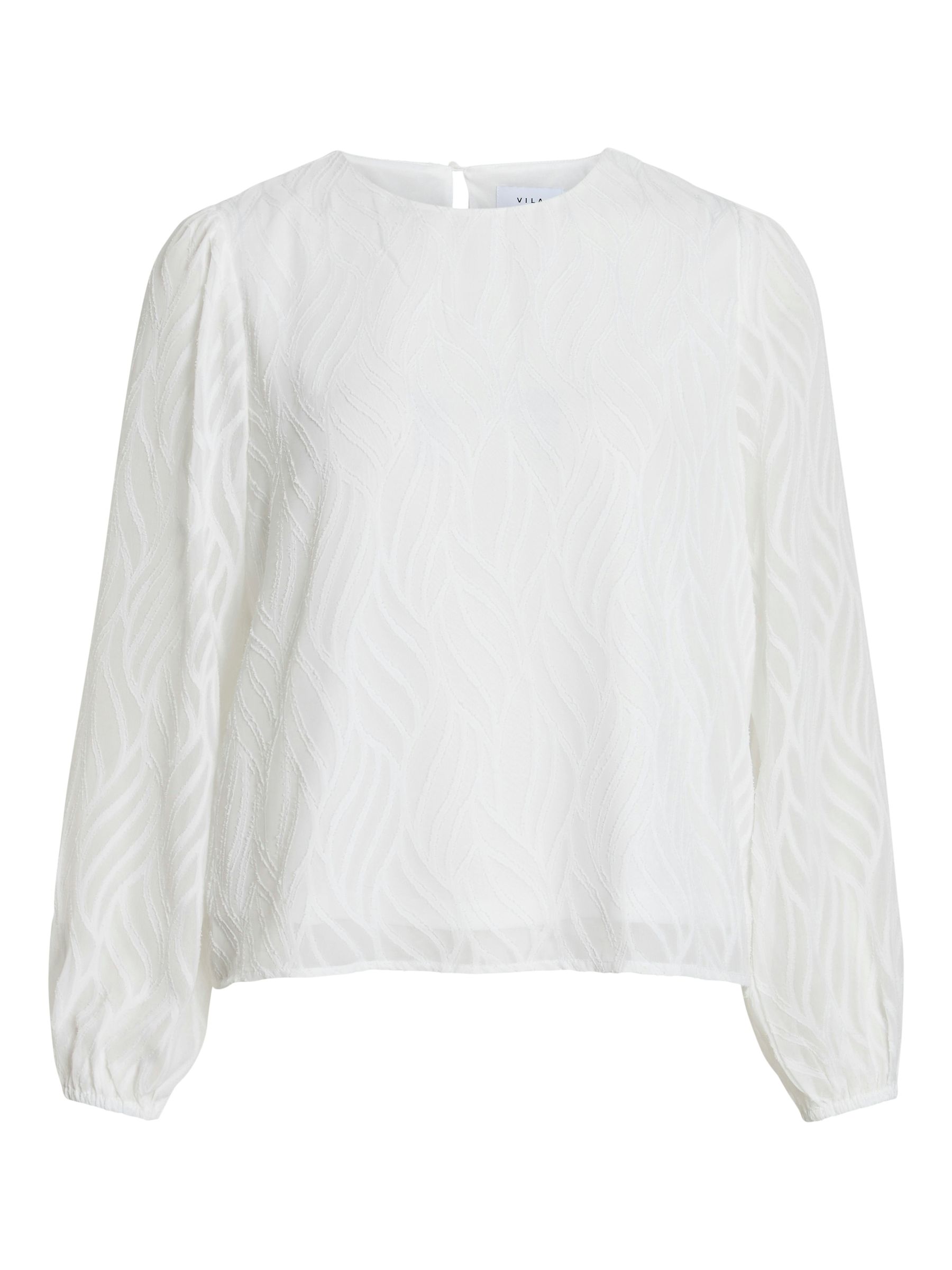 VILA_NOOS2025_4786218_14107406.jpg Edle Langarm Bluse mit transparenten Ärmeln