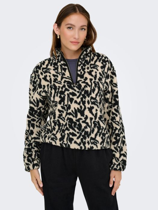 Only ONLY Kuscheliges Sweatshirt mit abstraktem Muster und – Schwarz, Bild 7