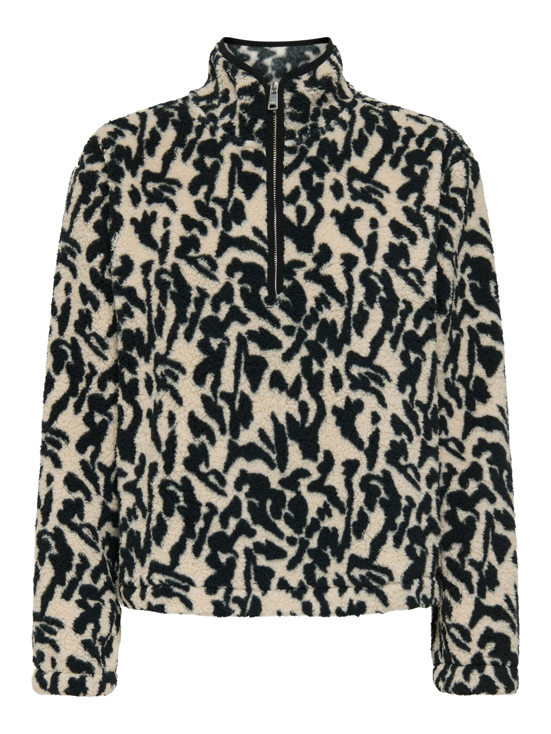 Only ONLY Kuscheliges Sweatshirt mit abstraktem Muster und – Schwarz, Bild 1