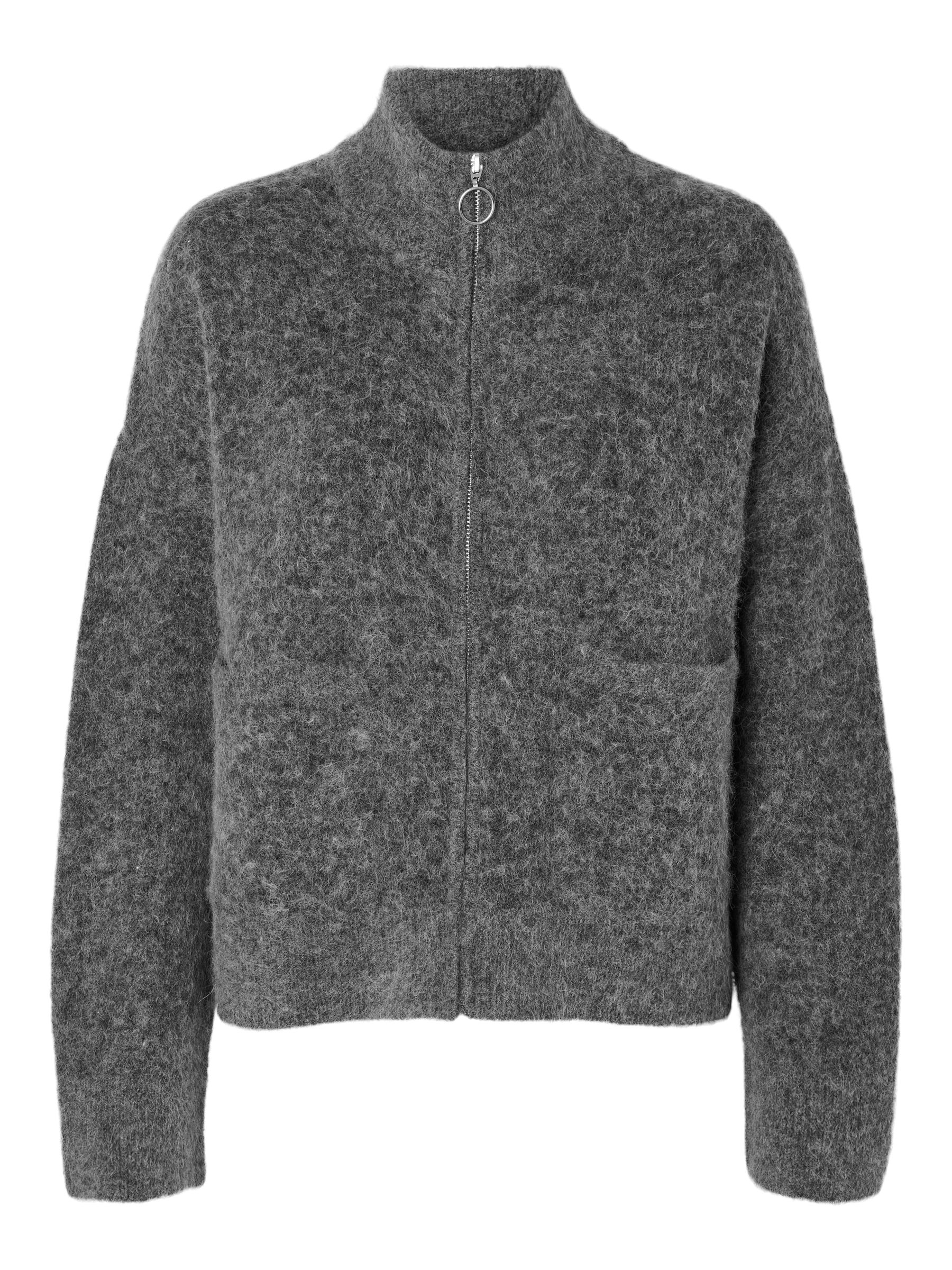 SELECTED-FEM_NOOS2025_4324465_16091220.jpg Warmer Knit Cardigan mit Stehkragen und Reißverschluss