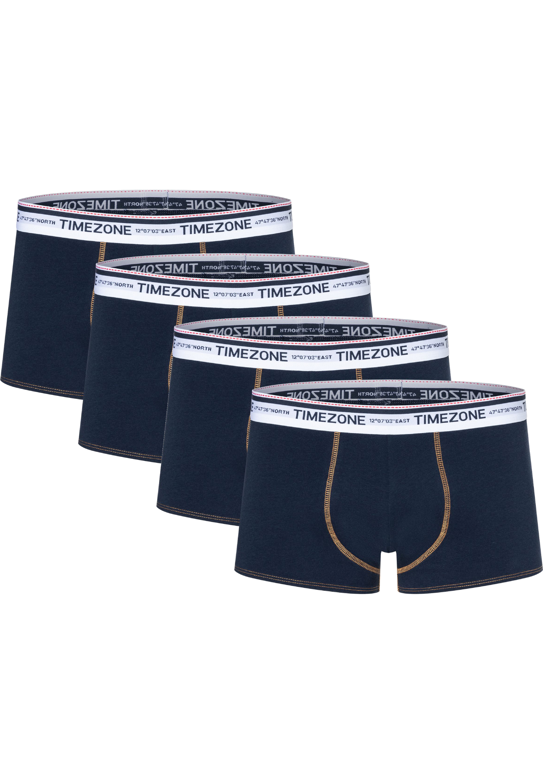 Timezone Boxershorts 4er Set mit elastischem Bund für Herren – Blau, Bild 1