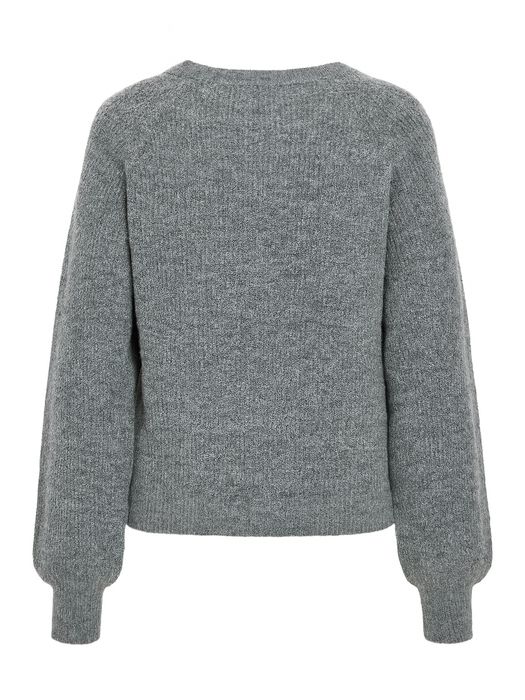 Noisy May Strickpullover mit Rippstruktur und Rundhals – Grau, Bild 3