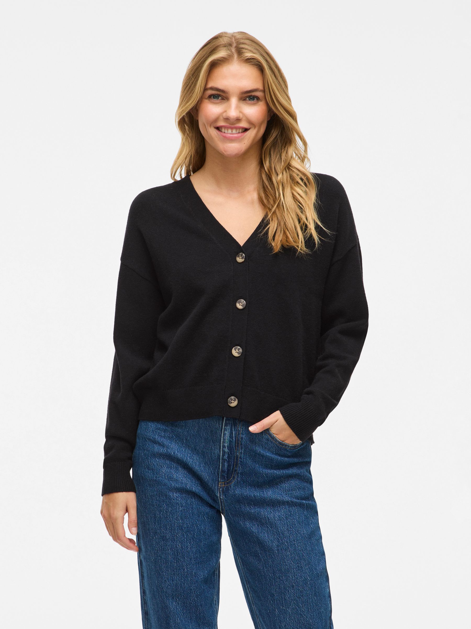VILA_NOOS2025_4769008_14107411_3.jpg Strickjacke mit V-Ausschnitt und Knopfleiste