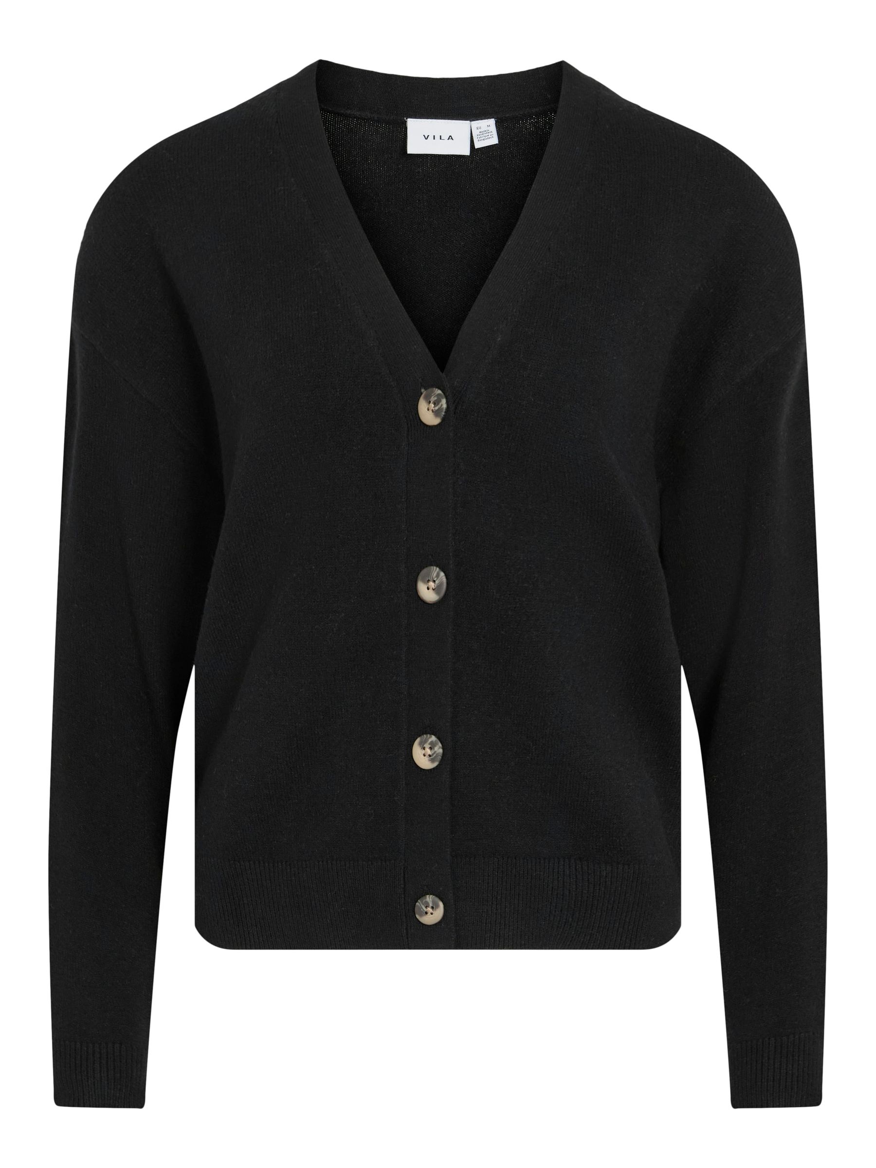 VILA_NOOS2025_4769008_14107411.jpg Strickjacke mit V-Ausschnitt und Knopfleiste